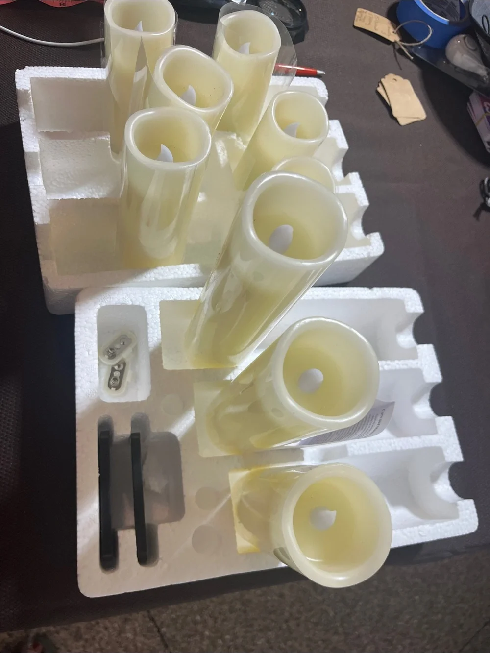 9 - 2” Battery operated Candles with 2 Remotes NIB